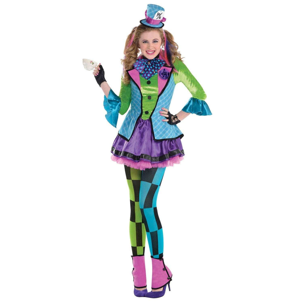 Kids Fancy Dress 9908472 Child Sassy Mad Hatter Costume - 8-10 Years