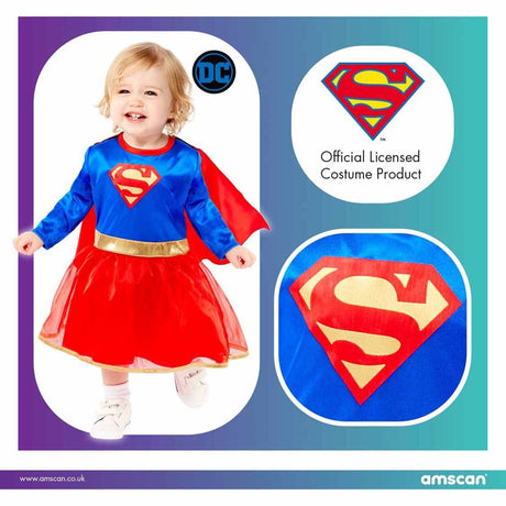 Kids Fancy Dress 9906723 Child Super Girl Costume  - 2-3 Years