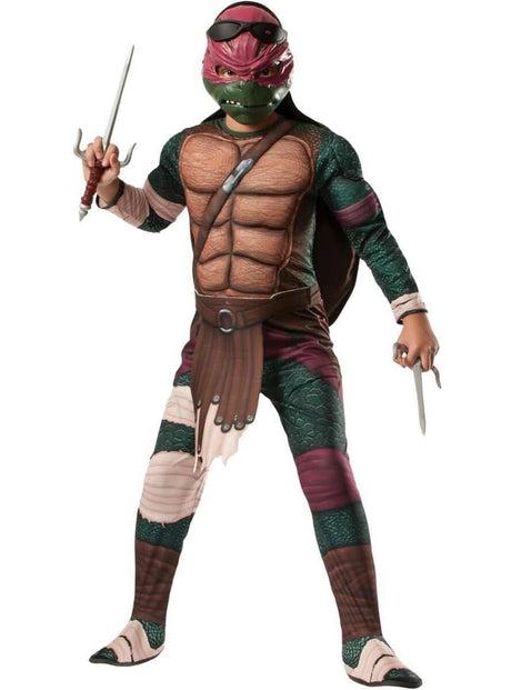 Kids Fancy Dress #888974 Child Teenage Mutant Ninja Turtles Movie Deluxe Raphael Costume - L