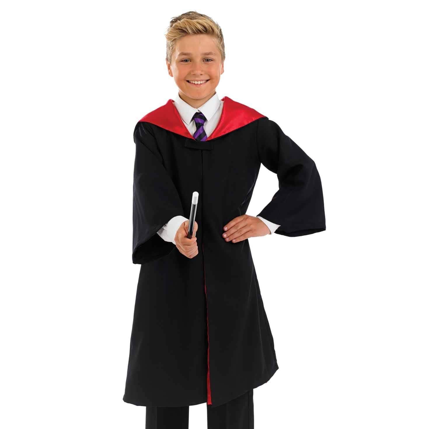 Kids Fancy Dress 3592-400L Child Wizard Cape and Wand Set - L