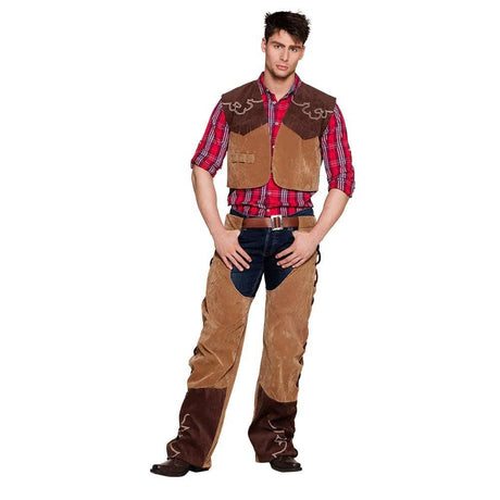 Mens Fancy Dress B83645 Boland Mens Cowboy Bruce Costume - 50/52