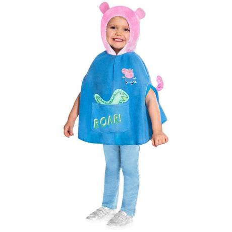 CLICKK Home Store 9905934 Boys Official Peppa Pig Licensed George Cape Fancy Dress - 4-6 Years