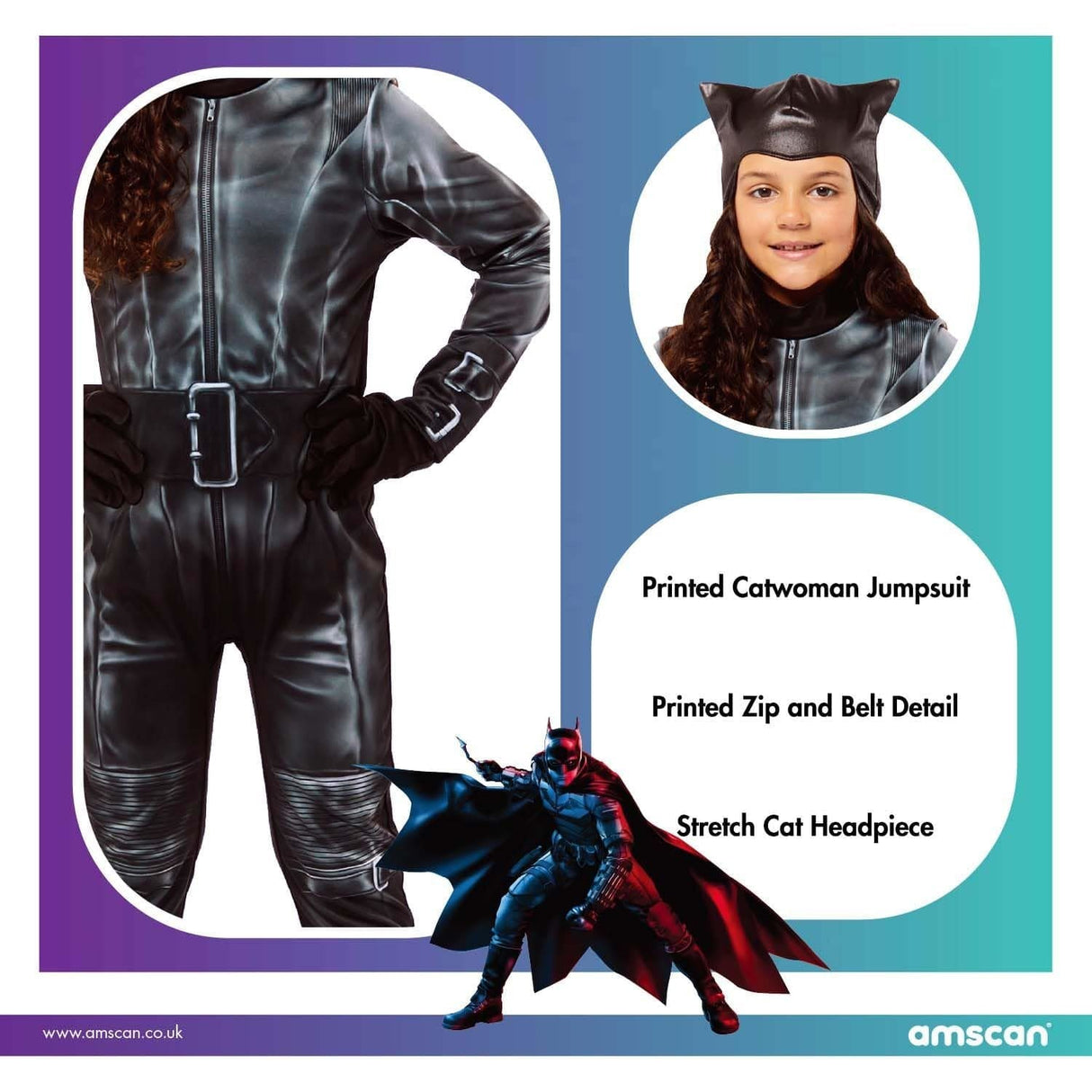 Kids Fancy Dress 9913375 Child Catwoman Movie Costume -  3-4 Years