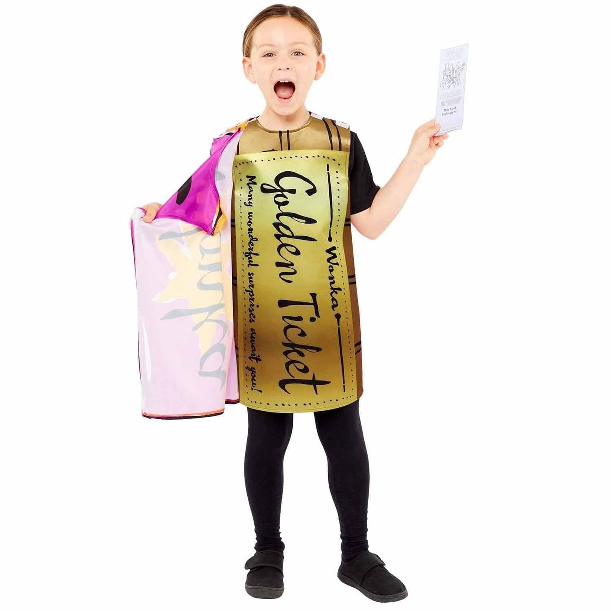 CLICKK Home Store 9916197 Child Golden Ticket Wonkabar Costume - 8-12 Years