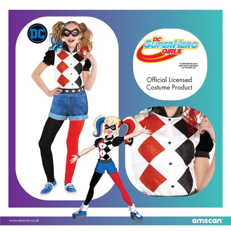 Kids Fancy Dress 9906094 Child Harley Quinn Classic Girls Costume - 6-8 Years