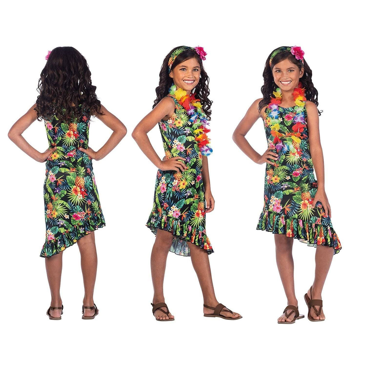 Kids Fancy Dress 9911420 Child Hawaii Dress Moana Inspired Costume - 10-12 Years