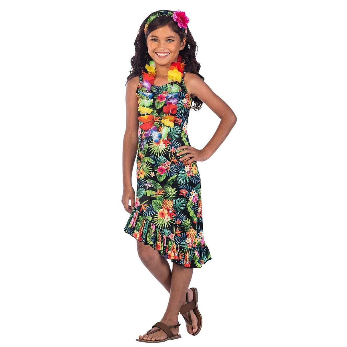 Kids Fancy Dress 9911420 Child Hawaii Dress Moana Inspired Costume - 10-12 Years