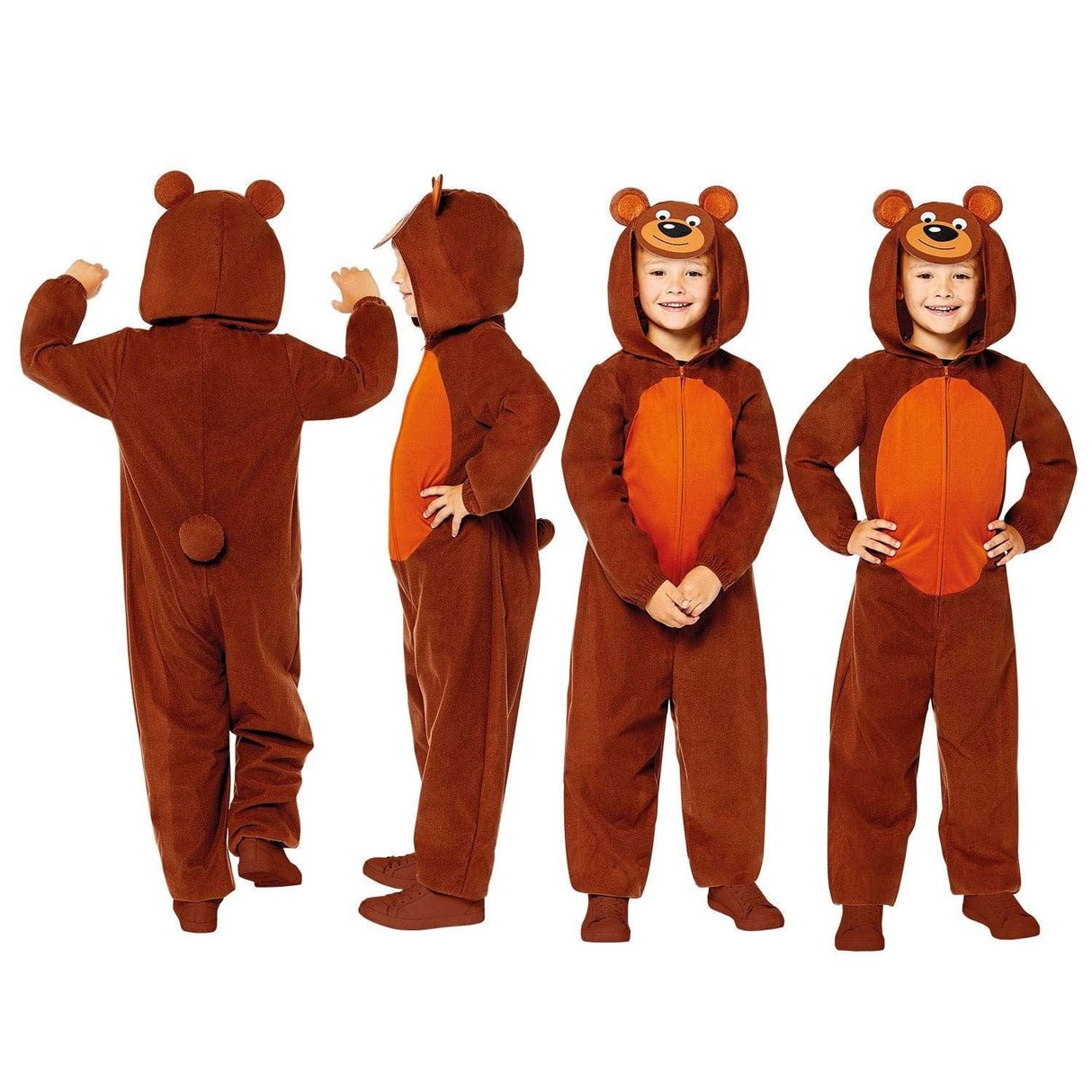 CLICKK Home Store 9908808 Child Teddy Bear Onesie Costume - 6-8 Years