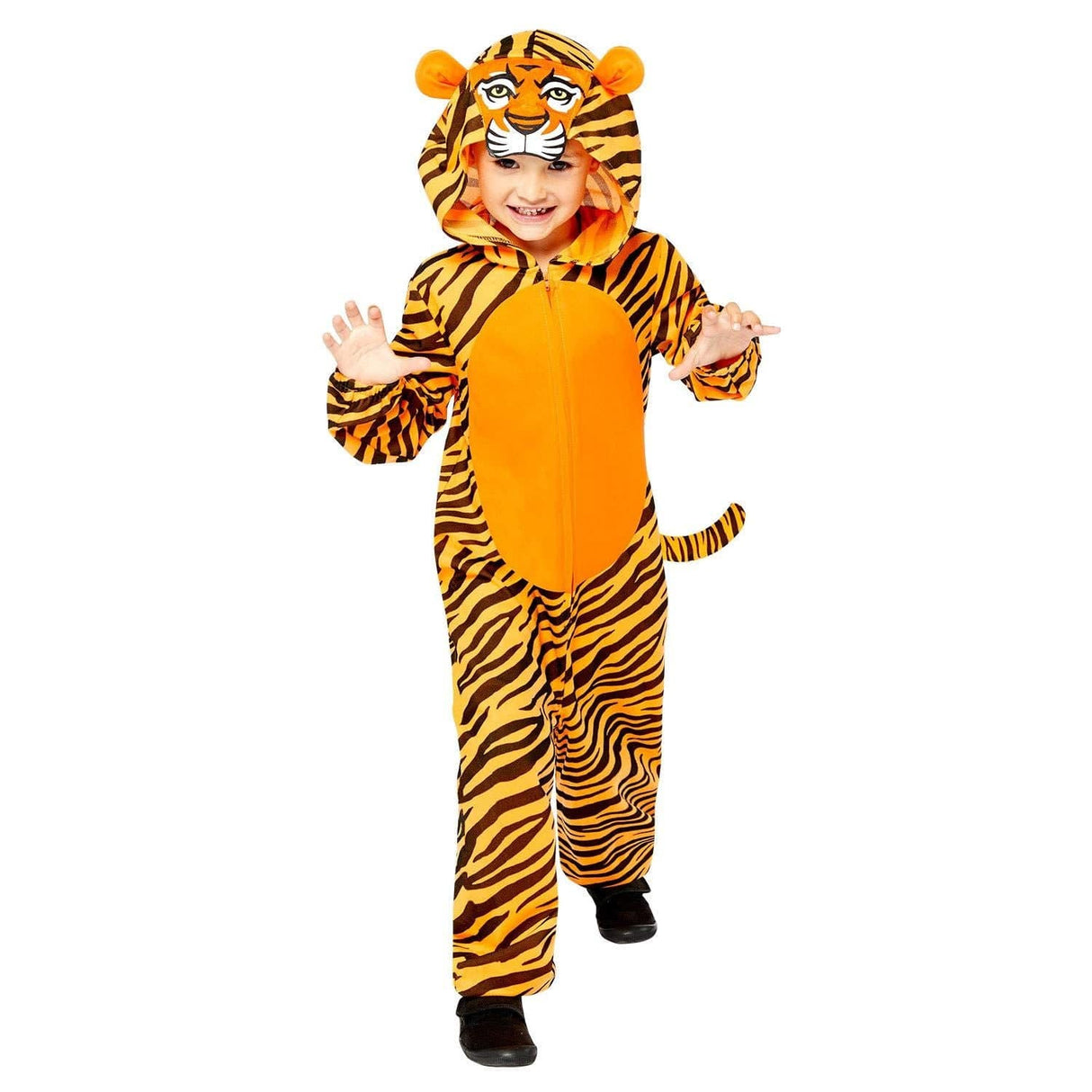 CLICKK Home Store 9908792 Child Tiger Onesie Costume - 6-8 Years