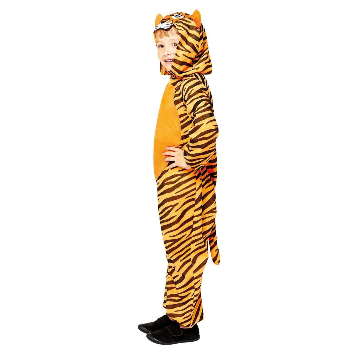 CLICKK Home Store 9908792 Child Tiger Onesie Costume - 6-8 Years