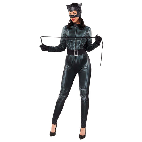 CLICKK Home Store 9913380 Ladies Catwoman Fancy Dress DC Comic Costume - S