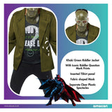 Mens Fancy Dress 9913387 Men's The Riddler Batman Movie Fancy Dress Costume - L