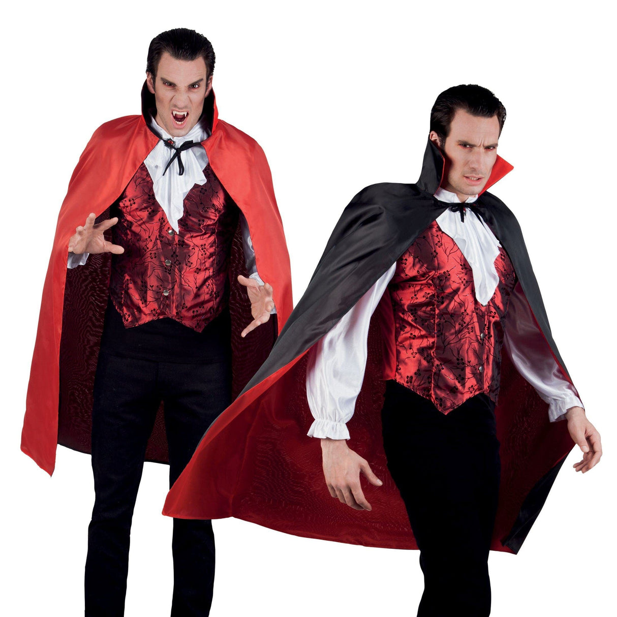 Mens Fancy Dress 96934 Men's Vampire Dracula Reversible Cape Halloween Fancy Dress