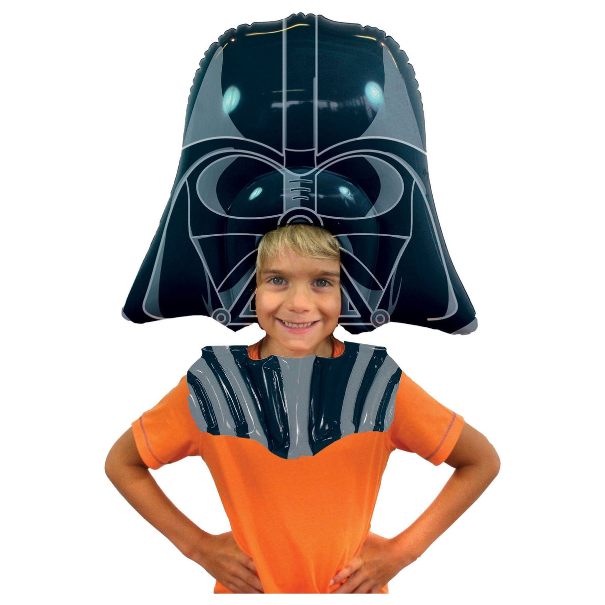 Kids Fancy Dress AIR-HEADZ-DARTHVADER Star Wars Inflatable Air Headz Costume