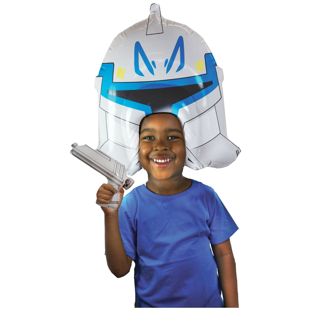 Kids Fancy Dress AIR-HEADZ-CLONETROUPER Star Wars Inflatable Air Headz Costume