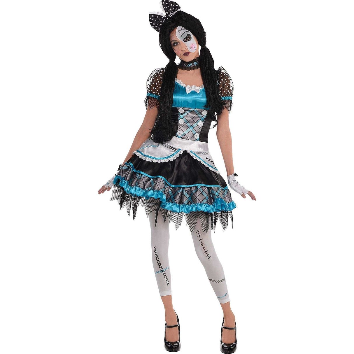 Womens Fancy Dress 845840-55 Teen Terrifying Halloween Shattered Doll Costume - 14-16 Years