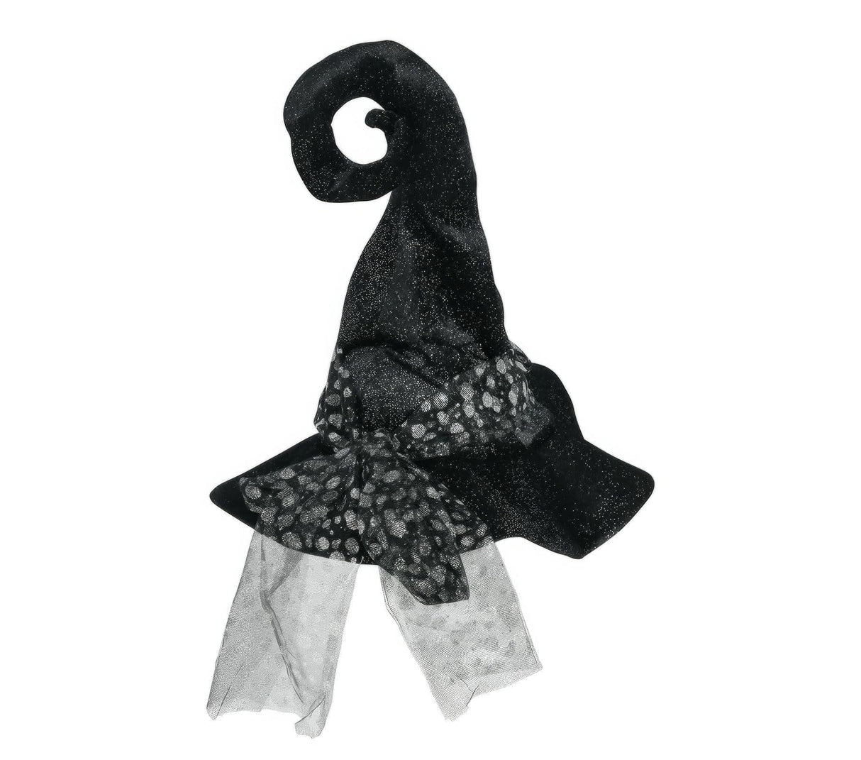 Womens Fancy Dress 13193 Women's Sparkly Black Witch Hat With Bow