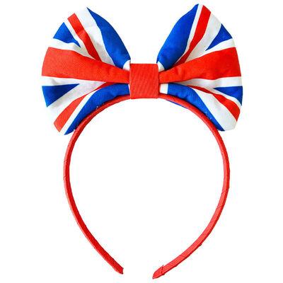 Union Jack Patriotic Jubilee Bow Headband