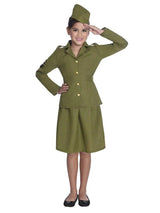 Child WW2 Army Girl Costume - 6-8 Years