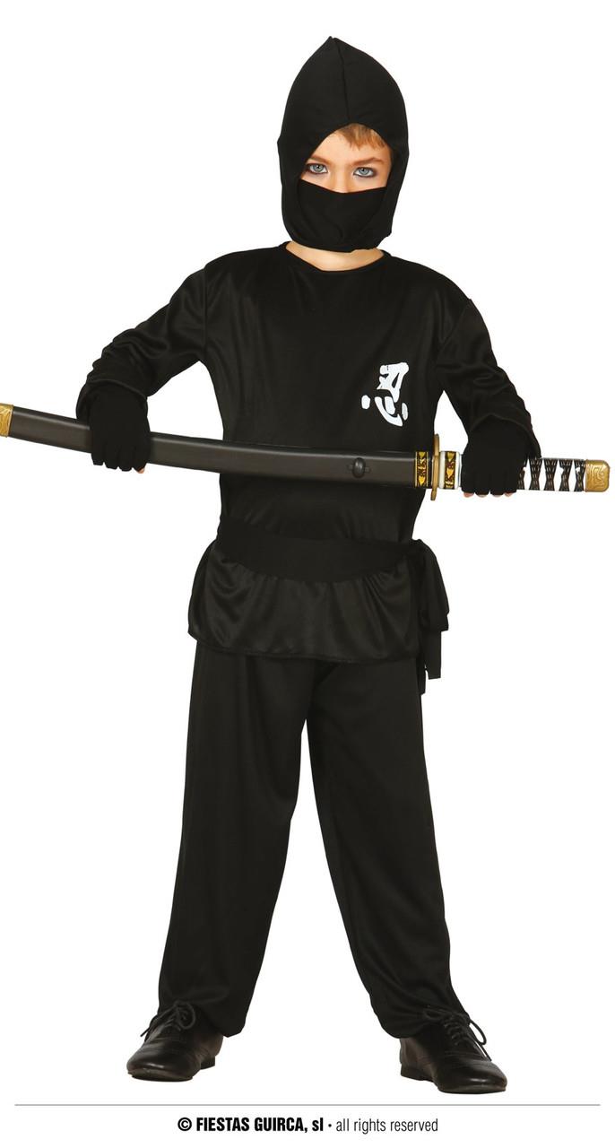 Child Black Ninja Costume - 7-9 Years