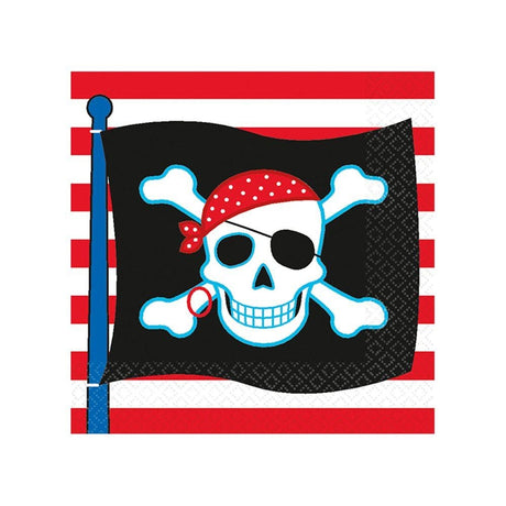 Fancy Dress 701852 Pirate Party Lunch Napkins - Pack of 16