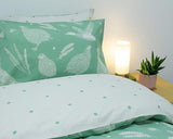 Creative Cloth Moorland Birds King Size Duvet Reversible Set Green