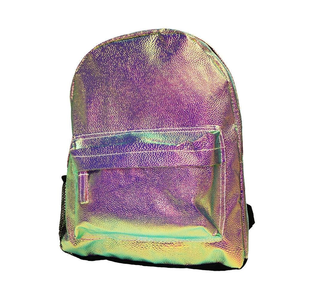 Girls Fancy Dress TMC01551 Girls Iridescent Reflective School Bag Backpack