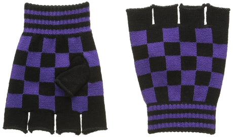 Womens Fancy Dress 205422039 Fingerless Checkerboard Gloves