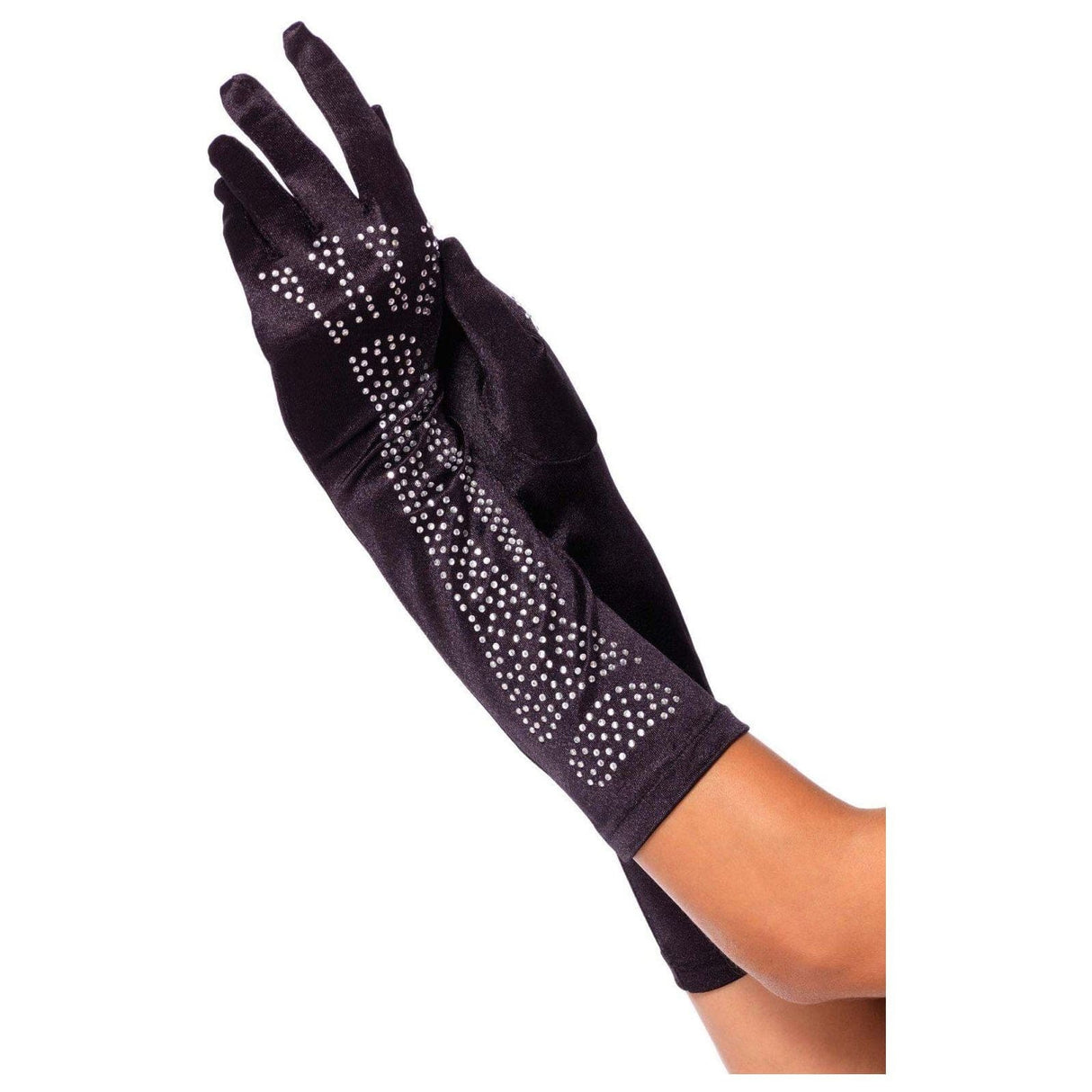 Womens Fancy Dress 271022065 Leg Avenue Rhinestone Skeleton Bone Elbow Gloves