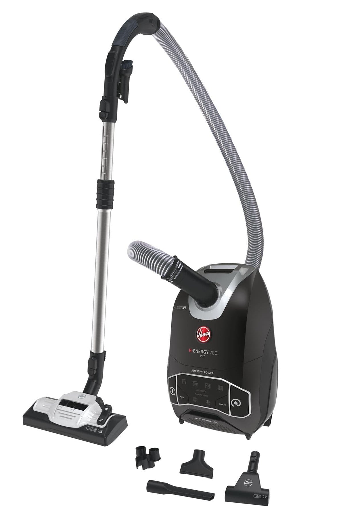 CLICKK HE720PET HOOVER - Bagged Cylinder Pet Vacuum Cleaner - H-ENERGY 700