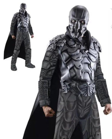 Mens Fancy Dress 887160 Men's Deluxe General Zod Man of Steel Costume - M