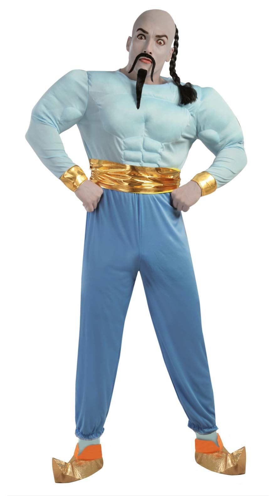 Mens Fancy Dress 84834 Men's Genie from Aladdin Muscle Costume - M