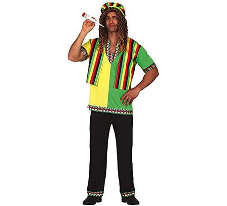 Mens Fancy Dress 79413 Men's Jamaican Rasta Reggae Costume - L