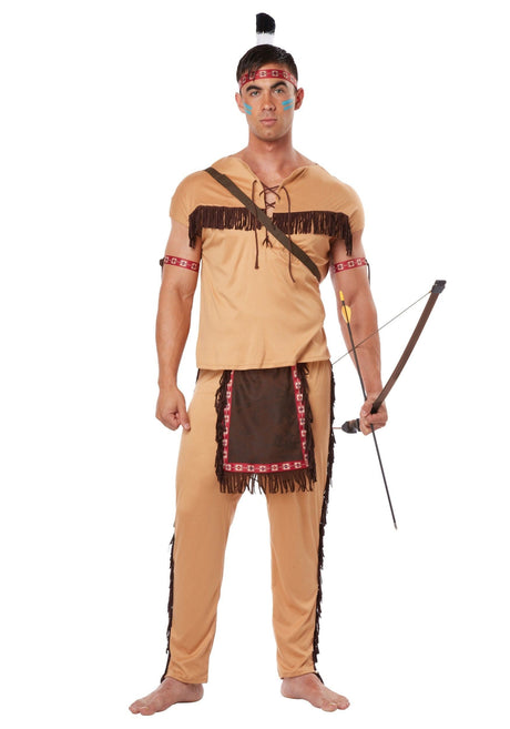 Mens Fancy Dress 01314XL Men's Native American Brave Indian Noble Warrior Costume - XL