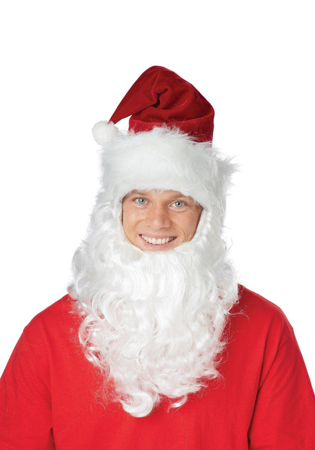 Fancy Dress 60660 Men's Santa Claus Getup Wig Beard Hat Set