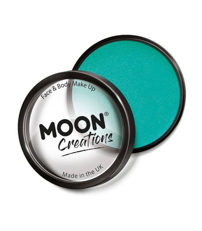 Fancy Dress C12736 Moon Creations Pro Face Paint Cake Pot - Turquoise