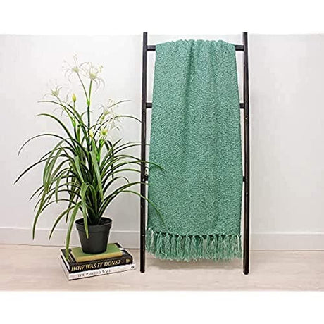 CLICKK Home Store ABC-0028 Riva Paoletti Auriella Loose Weave Throw - Green