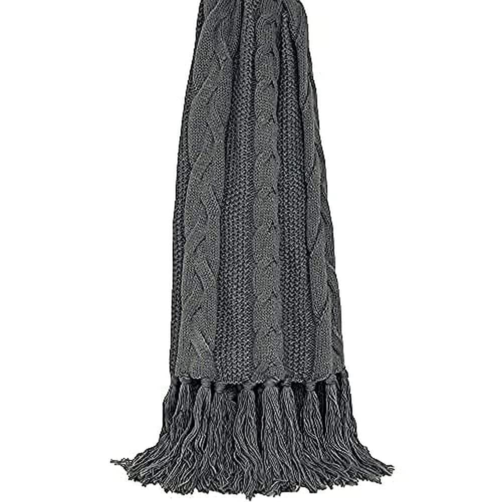 CLICKK Home Store ABC-0011 Riva Paoletti Santana Throw - Light Grey