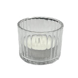 CLICKK Home Store BST-000486 Set of 3 Premium Ribbed Glass Tealights