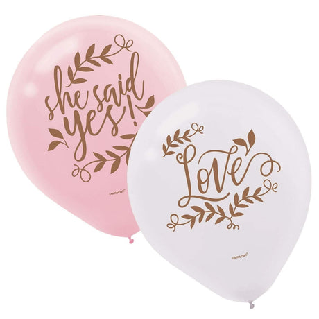 Fancy Dress 9904573 She Said Yes! Bridal Shower Balloons - 6pk