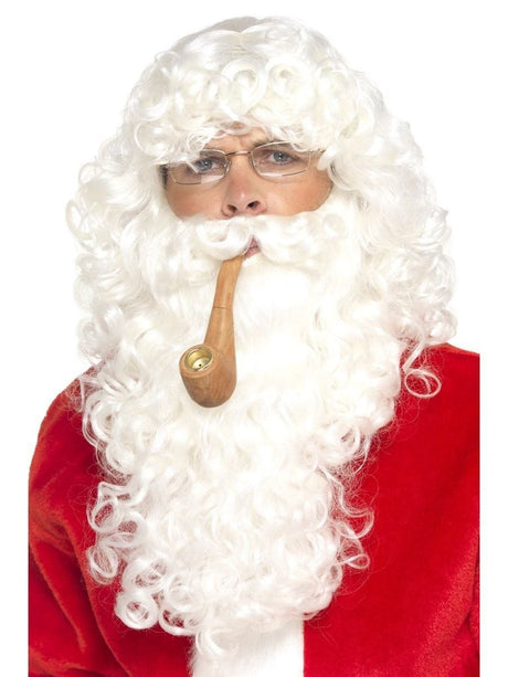 Fancy Dress 30069 Smiffys Santa Dress Up Kit - Beard, Glasses, Pipe