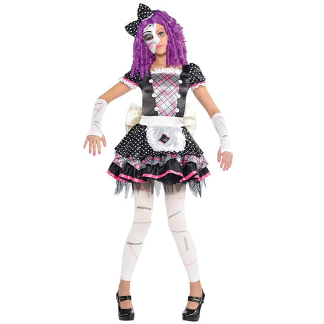 Kids Fancy Dress 999687 Teen Damaged Doll Zombie Halloween Costume - 12-14 Years