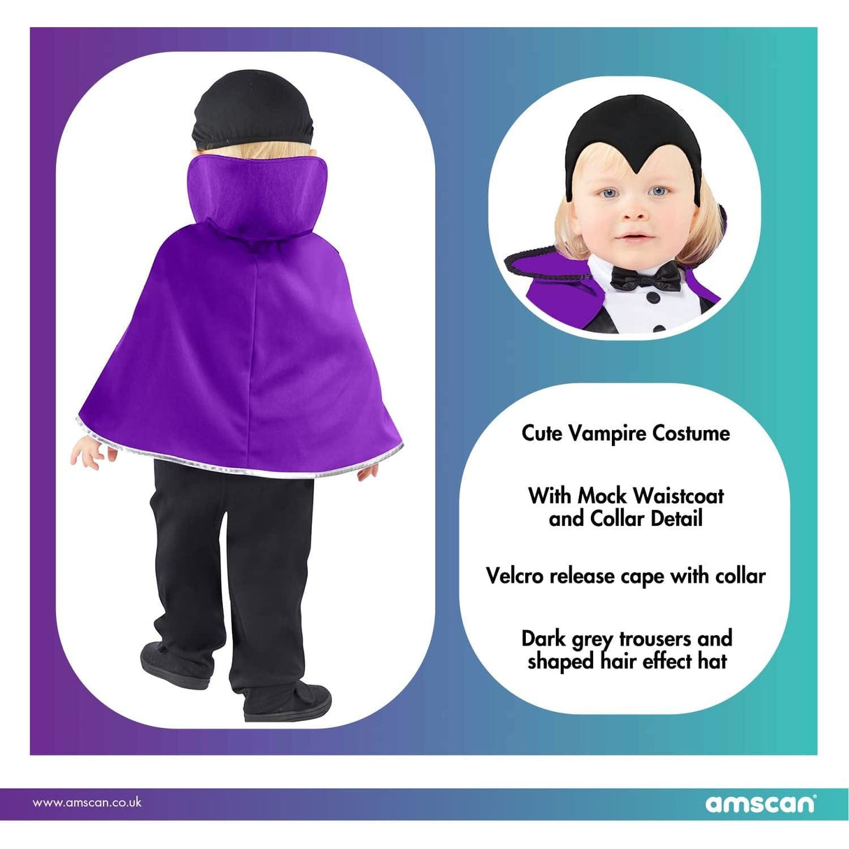 Fancy Dress Toddler Little Vamp Halloween Costume