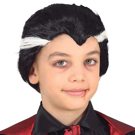 Kids Fancy Dress 48009 Child Count Dracula Halloween Vampire Wig