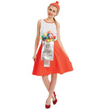 Womens Fancy Dress 4335 Women's 50s Gumball Machine Dress Costume - L