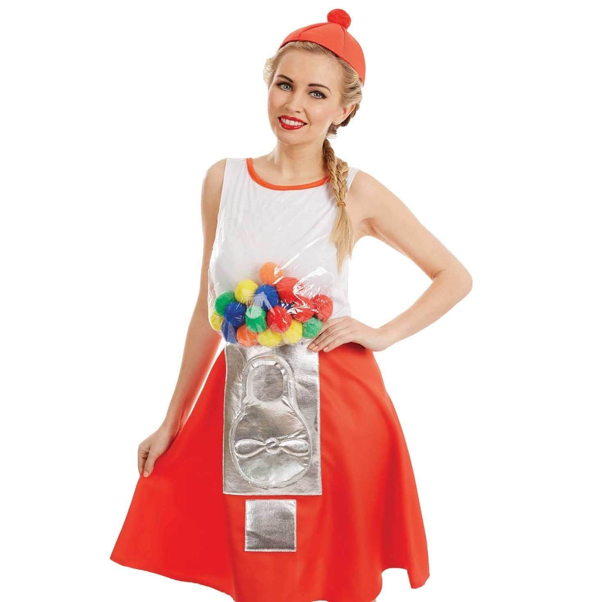 Womens Fancy Dress 4335 Women's 50s Gumball Machine Dress Costume - L