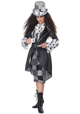 Womens Fancy Dress 01471S Women's A Very Mad Hatter Alice Adventures in Wonderland Costume - S