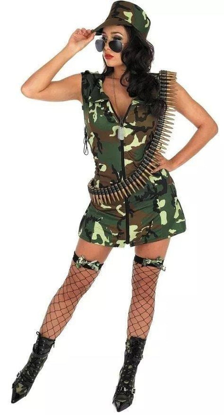 Womens Fancy Dress 2163-200S Women's Army Camo Dress Costume