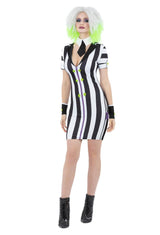 Womens Fancy Dress 81004M Women's Beetlejuice Halloween Costume - Uk 12-14