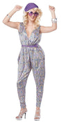 Fancy Dress 01368S Women's Boogie Fever Glitter Jumpsuit Costume